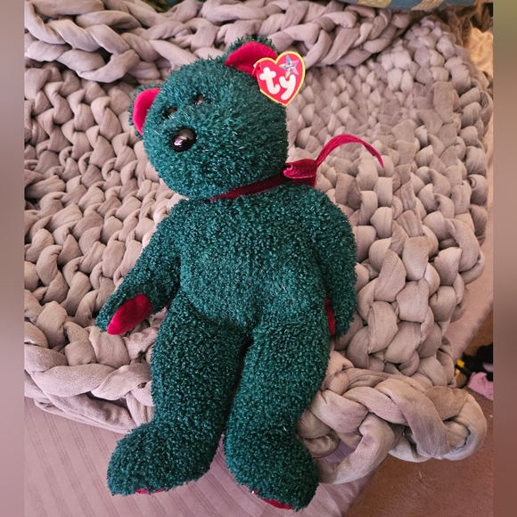 Beanie Buddy 2001 Holiday Teddy - Picture 1 of 3